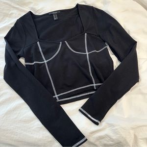 Forever 21 black long sleeve top